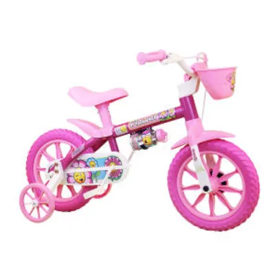 Bicicleta Infantil Aro 12 Nathor Flower Rosa R$ 125