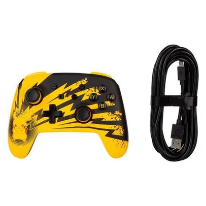 Controle Power A Nintendo Switch EnWired Controller Lightning Pikachu