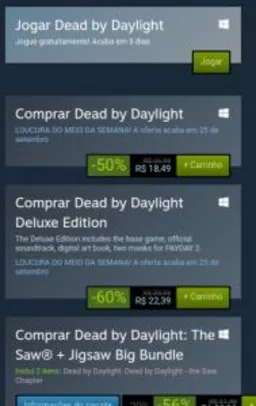 Dead by Daylight Steam Free To Play por 5 dias