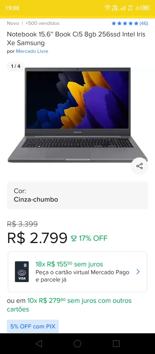 Imagem na descrição da promoção