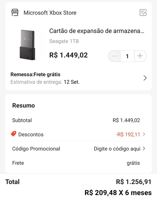 Imagem na descrição da promoção