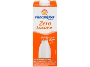 Leite Semidesnatado sem Lactose UHT - Piracanjuba 1L - R$3,89