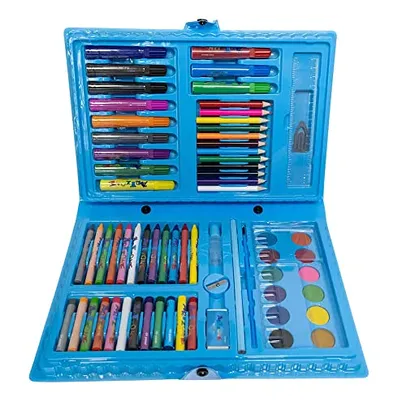 Estojo De Pintura Com 68 Peças Para Meninas E Meninos Com Aquarela Kit Escolar 68 Peças Estojo Maleta Pintura Desenhar