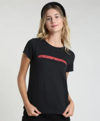 Saindo por R$ 10: blusa feminina bbb "#fogonoparquinho" - R$10 | Pelando