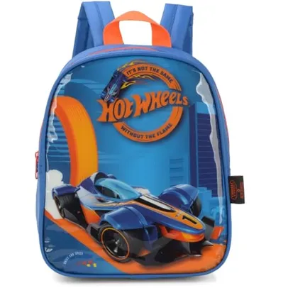 Mochila Escolar, Infantil, Hot Wheels Petit, P, Azul - Luxcel