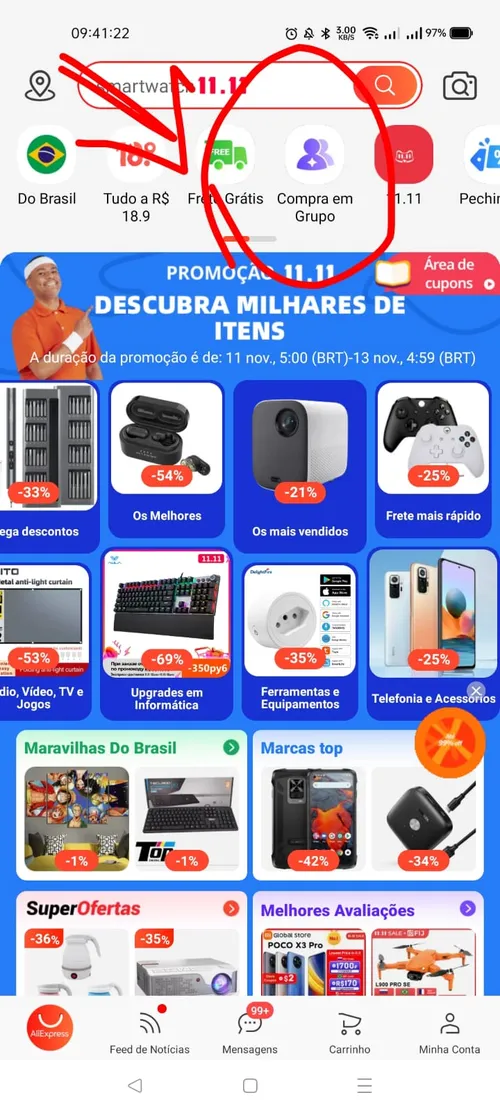 Imagem na descrição da promoção