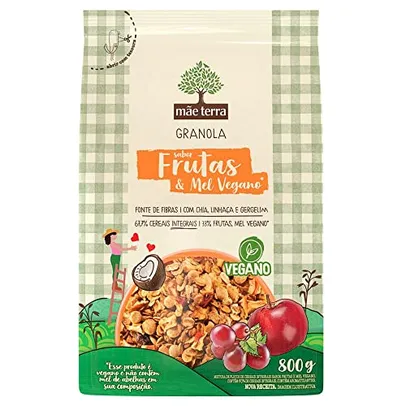 [ PRIME | REC | 50% OFF na 2ª Unidade ] Mãe Terra Granola Frutas E Mel Sem Açúcar 800G