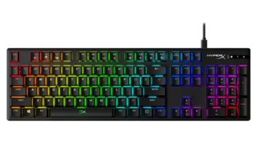 Teclado Gamer Mecânico HyperX Alloy Origins, RGB, Switch HyperX Blue, ABNT2, Black | R$499