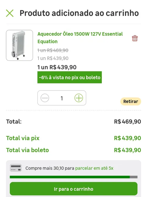 Imagem na descrição da promoção