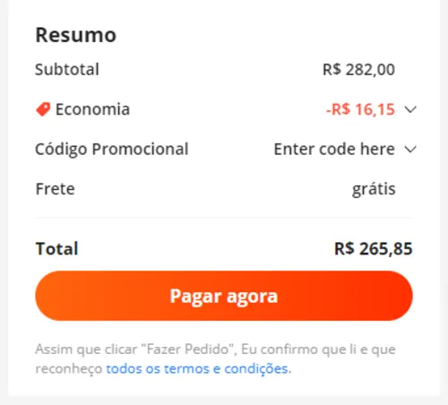 Imagem na descrição da promoção