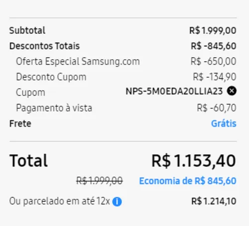 Imagem na descrição da promoção