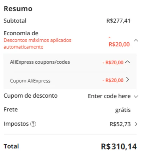 Imagem na descrição da promoção