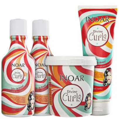 Inoar Divine Curls Full Kit (4 produtos) R$133