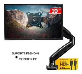 Combo ELG Monitor 19  Com Suporte Articulado F98hdmi