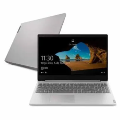 Notebook Lenovo Ultrafino ideapad S145 Ryzen 3 8GB 256GB SSD Windows 10 15.6" Prata R$3059