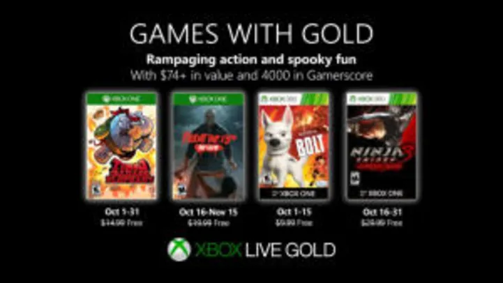 Games With Gold | Tembo the Badass Elephant + Friday the 13th + Disney Bolt + Ninja Gaiden 3