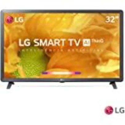 Smart TV LED 32" LG, 3 HDMI, 2 USB, Bluetooth, Wi-Fi, Active HDR, ThinQ AI - 32LM621CBSB.A | R$ 938