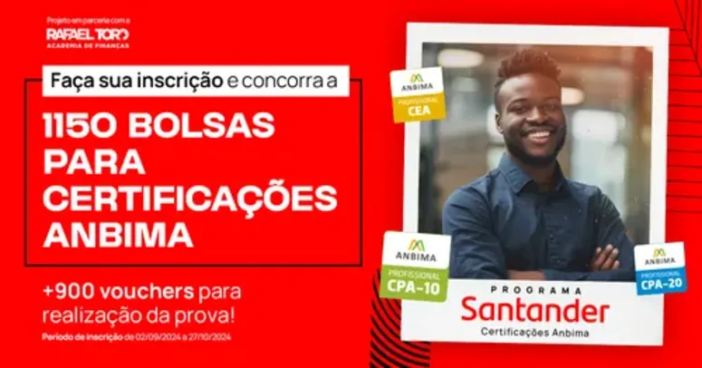 Curso Santander Certificações ANBIMA | CPA-10, CPA-20 e CEA