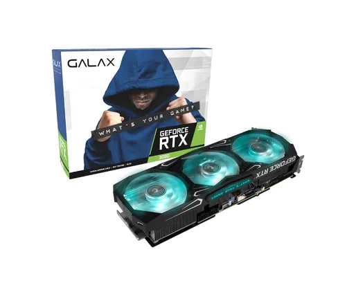 Placa de Vídeo Galax NVIDIA GeForce RTX 3080 SG (1-Click OC), LHR, 12GB, GDDR6X, DLSS, Ray Tracing, 