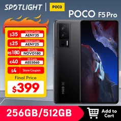 Smartphone POCO F5 Pro 12GB 512 COR PRETA