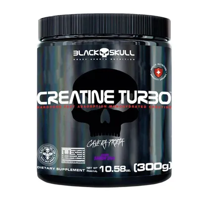 Foto do produto Creatine Turbo 300g (Creatina) - Black Skull - Uva