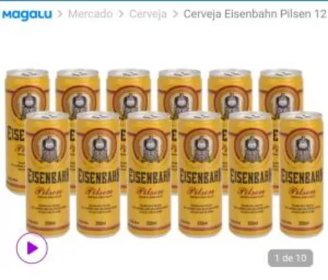 [Cliente ouro] Cerveja Eisenbahn Pilsen 12 Unidades - 350ml | R$1,65 cada