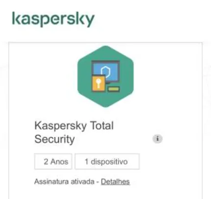 Kaspersky Total security 2 Anos | R$ 26,99