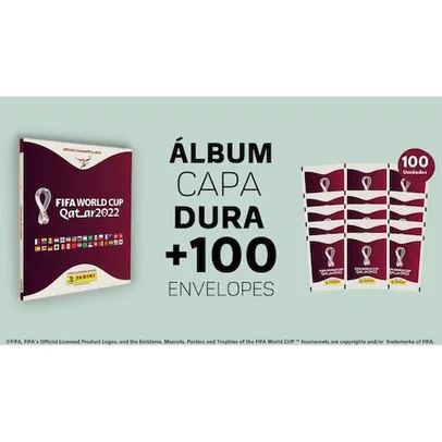 Álbum Capa Dura Copa Do Mundo Qatar 2022 + 100 Envelopes