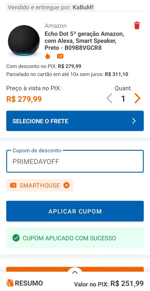 Imagem na descrição da promoção