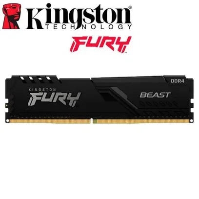 Memória Kingston Fury Beast 8Gb 2666Mhz Ddr4 Cl16 Kf426c16bb/8 Preto -