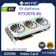 Placa de Vídeo SOYO Brand New GeForce RTX 3070 8G