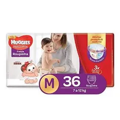 Fralda Huggies Supreme Care Roupinha Mega M, 36 Fraldas