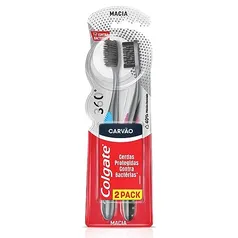 [Rec] COLGATE Escova Dental Colgate 360º Preto Pacote Com 2 Unidades