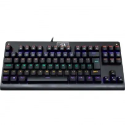 Teclado Mecânico Gamer Redragon Dark Avenger K568 Rainbow, Switch Black, ABNT2, Black, K568R-Black