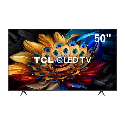 [app] Smart TV 50" QLED 4K TCL 50C655 com Processador AIPQ, Google TV, HDR10+, 