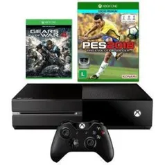 Console Xbox One 500GB + Gears of War 4 + PES 2018 - R$ 1.199,00