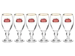 Jogo de Taças para Cerveja de Vidro 6 Peças - 250ml Ambev Stella Artois - R$80