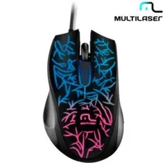 Mouse Gamer Multilaser Fusion MO227 Com 3 Botões, Resolução de 1000DPI, Led Multicolorido e Conexão USB - R$15