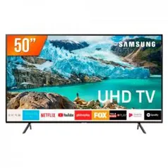 Smart TV LED 50” Ultra HD 4K Samsung RU7100 3 HDMI 2 USB Wi-Fi iTunes R$ 1820