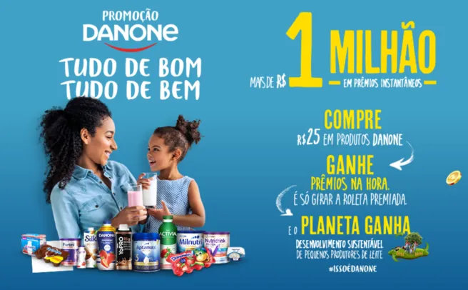 Promoção Danone Tudo de Bom Tudo de Bem | Mais de 1 milhão em prêmios 