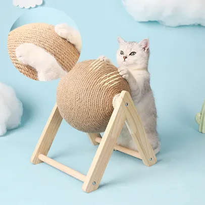 10.51US $ 51% de desconto|Gato scratcher brinquedo animal de estimação coçar bola gatinho sisal cord