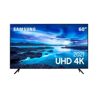 Smart Tv 60" Samsung UHD 4K 60AU7700, Processador Crystal 4K, Tela sem limites, Visual Livre de Cabos, Alexa built in