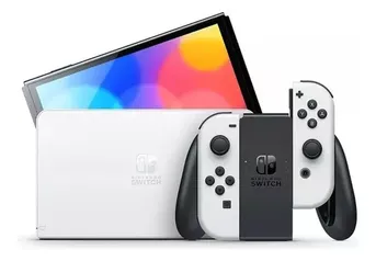 Nintendo Switch OLED 64GB Standard Cor Branco e Preto