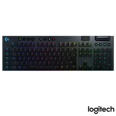 Teclado Mecânico para Jogos de Baixo Perfil RGB Sem Fio Preto - Logitech - G915