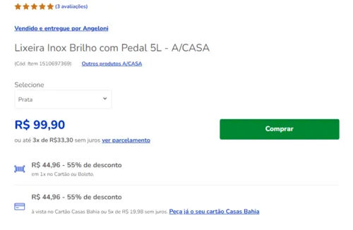 Imagem na descrição da promoção