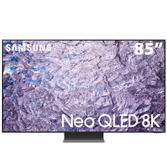 Smart TV 85" Neo QLED 8K Samsung QN800C Mini LED, Painel 120hz, Processador com IA, Som em Movimento