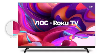 Smart Tv 32 polegadas Hd Roku Tv 32s5135/78g Preta Aoc Bivolt