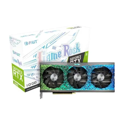 Placa de Vídeo Palit NVIDIA GeForce RTX 3080 Gamerock, 10GB GDDR6X, LHR, ARGB, 320 Bits - NED3080U19IA-1020G V1