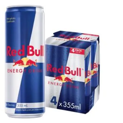 Energético Red Bull Energy Drink Pack com 4 Latas de 355ml - R$31,97