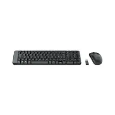 Teclado e Mouse Wireless Mk220 Logitech Preto - R$108